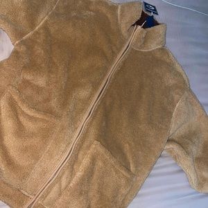 Reversible full-zip Sherpa jacket